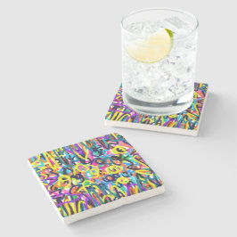 Gedurfde Pop Art Stenen Onderzetter