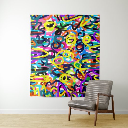 Gedurfde Pop Art Wandkleed (In situ)