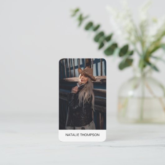 Gedurfde Professionele Moderne Minimalistische Tre Visitekaartje (Staand voorkant)