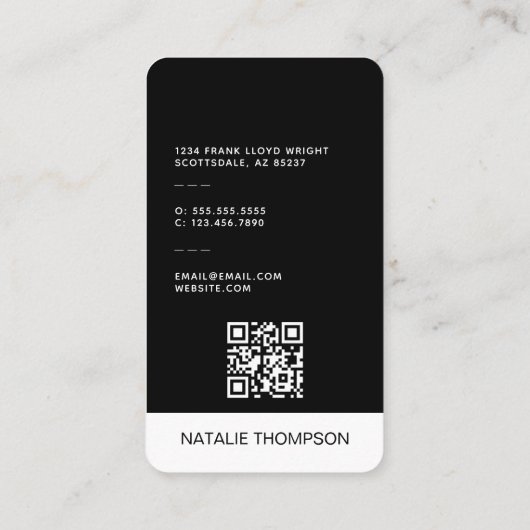 Gedurfde Professionele Moderne Minimalistische Tre Visitekaartje (Achterkant)