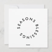 GEDURFDE RELIGIEUZE VROLIJKHEID DANKBAAR EN GEZEGE FEESTDAGENKAART (Achterkant)