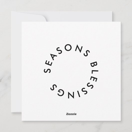 GEDURFDE RELIGIEUZE VROLIJKHEID DANKBAAR EN GEZEGE FEESTDAGENKAART (Achterkant)