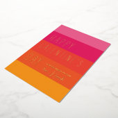 Gedurfde strepen | Gelukkige Galentijnsdag Folie Feestdagenkaart (Gedraaid)