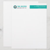 GEDURFDE TANDARTS BRIEFHOOFD:: moderne tand logo j Persoonlijk Briefhoofd (Voorkant / Achterkant)