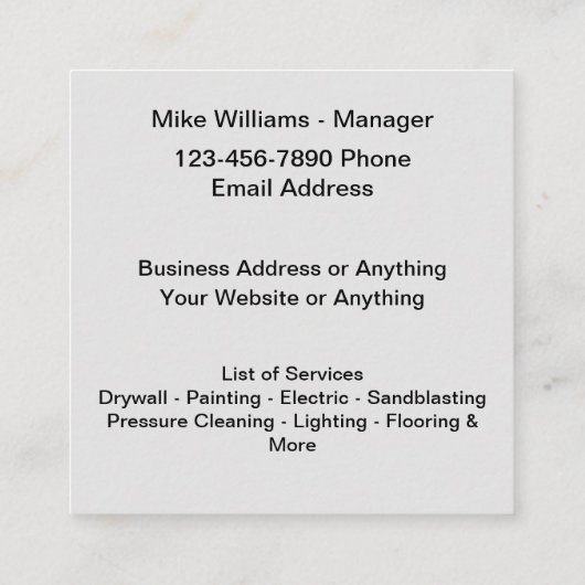 Gedurfde unieke constructie Visitekaartjes (Achterkant)