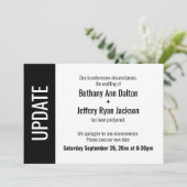 Gedurfde update Uitgestelde bruiloft aankondiging (Staand voorkant)