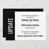 Gedurfde update Uitgestelde bruiloft aankondiging (Voorkant / Achterkant)