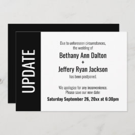 Gedurfde update Uitgestelde bruiloft aankondiging