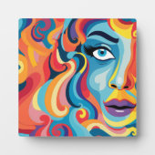 Gedurfde vrouw Levendige werveling van emoties Fotoplaat (Voorkant)