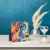 Gedurfde vrouw Levendige werveling van emoties Fotoplaat (Insitu)