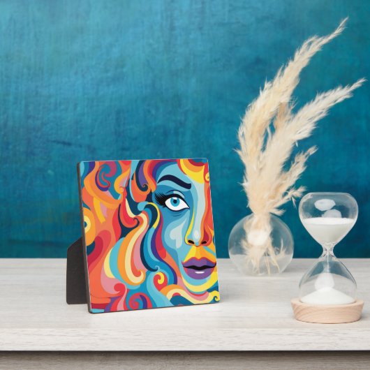 Gedurfde vrouw Levendige werveling van emoties Fotoplaat (Insitu)