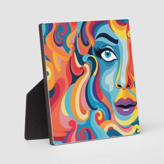 Gedurfde vrouw Levendige werveling van emoties Fotoplaat (Voorkant)