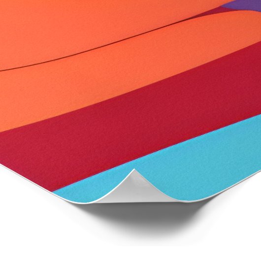 Gedurfde vrouw Levendige werveling van emoties Poster (Hoek)