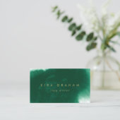 gedurfde waterverf | emerald | visitekaartje schri (Staand voorkant)