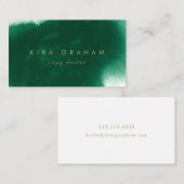 gedurfde waterverf | emerald | visitekaartje schri (Voorkant / Achterkant)