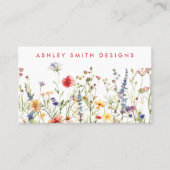 gedurfde wilde bloem visitekaartje (Voorkant)