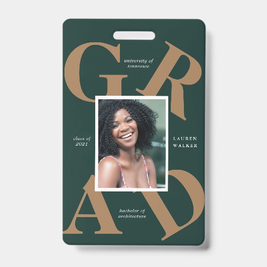 gedurfte de kleuren van de manuscriptschool afstud badge (Voorzijde)