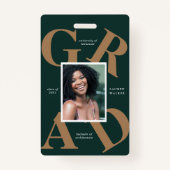 gedurfte de kleuren van de manuscriptschool afstud badge (Voorkant)