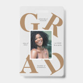 gedurfte de kleuren van de manuscriptschool afstud badge (Back)