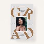 gedurfte de kleuren van de manuscriptschool afstud badge (Achterkant)