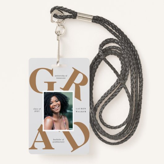 gedurfte de kleuren van de manuscriptschool afstud badge (Voorkant met draagriem)