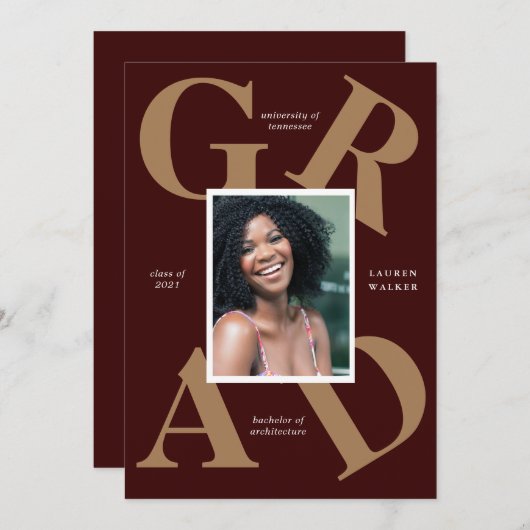 gedurfte de kleuren van de manuscriptschool afstud kaart (Voorkant / Achterkant)