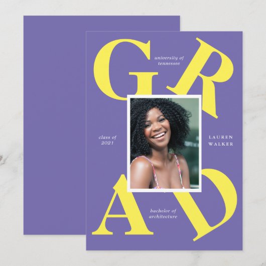 gedurfte de kleuren van de manuscriptschool afstud kaart (Voorkant / Achterkant)