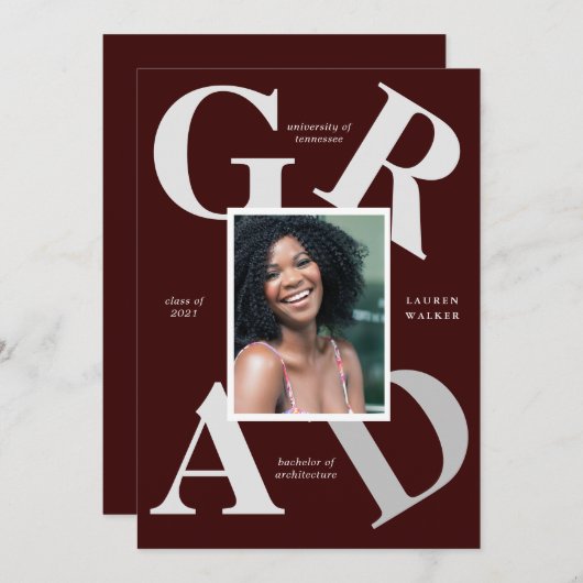 gedurfte de kleuren van de manuscriptschool afstud kaart (Voorkant / Achterkant)