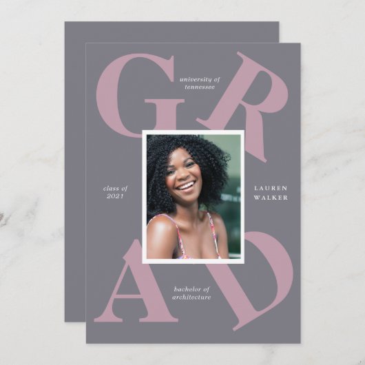 gedurfte de kleuren van de manuscriptschool afstud kaart (Voorkant / Achterkant)