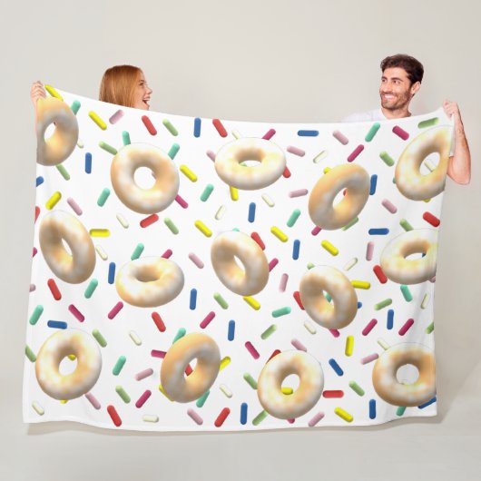 Gedustde Donuts en Sprinkles Fleece Deken (In situ)