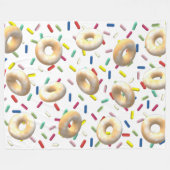 Gedustde Donuts en Sprinkles Fleece Deken (Voorkant (Horizontaal))