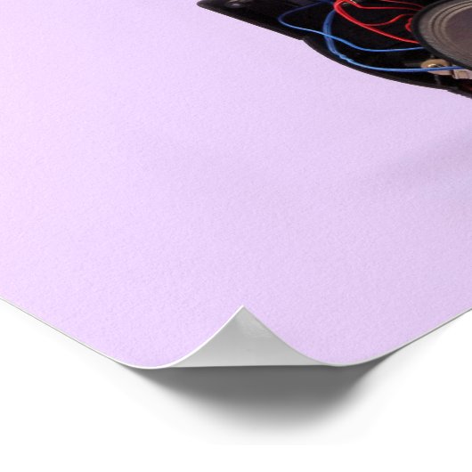 Gedwongen draagbare stereo poster (Hoek)