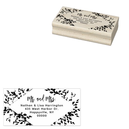 Gedwongen echtpaar Mr. en Mrs. Vines Return Addres Rubberstempel (Gestempeld)