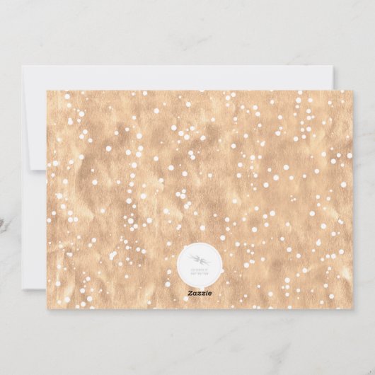 Gedwongen en grove penseelfoto Moderne bruiloft Feestdagenkaart (Achterkant)