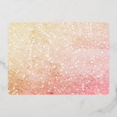 Gedwongen en grove penseelfoto Moderne bruiloft Folie Feestdagenkaart (Achterkant)