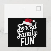 Gedwongen Familie Fun Party Reünie Sarcastische Xm Feestdagenkaart (Voorkant / Achterkant)