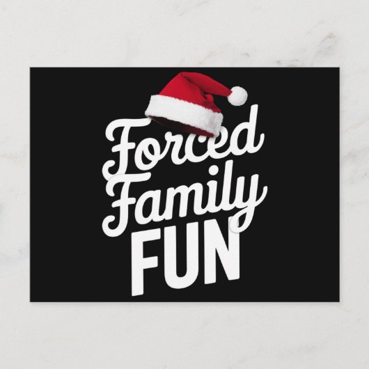 Gedwongen Familie Fun Party Reünie Sarcastische Xm Feestdagenkaart (Voorkant)