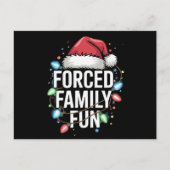 Gedwongen familie Fun Sarcastic Kerstmis Funny Feestdagenkaart (Voorkant)