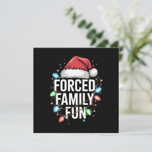 Gedwongen familie Fun Sarcastic Kerstmis Funny Kaart