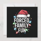 Gedwongen familie Fun Sarcastic Kerstmis Funny Kaart (Voorkant)
