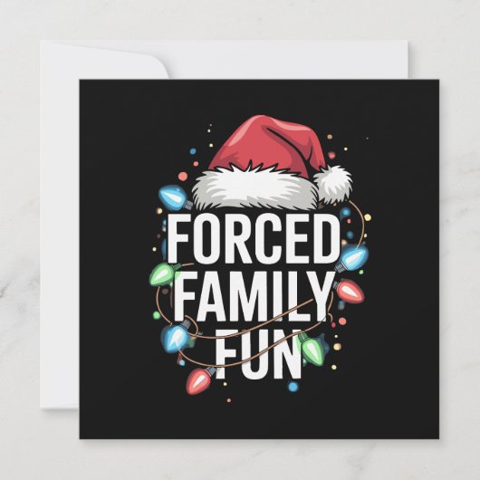Gedwongen familie Fun Sarcastic Kerstmis Funny Kaart (Voorkant)