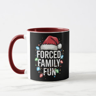 Gedwongen familie Fun Sarcastic Kerstmis Funny Mok
