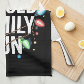 Gedwongen familie Fun Sarcastic Kerstmis Funny Theedoek (Quarter Fold)