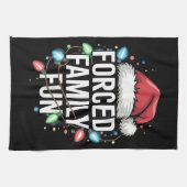 Gedwongen familie Fun Sarcastic Kerstmis Funny Theedoek (Horizontaal)