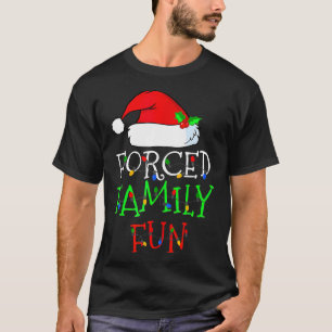Gedwongen familie Fun Sarcastic Kerstmis Pajama T-shirt