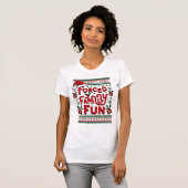 Gedwongen familie met Sarcastisch Adult Funny Kers T-shirt (Voorkant volledig)