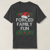 Gedwongen familie met Sarcastisch Adult Funny Kers T-shirt (Design voorkant)