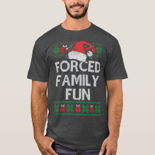 Gedwongen familie met Sarcastisch Adult Funny Kers T-shirt