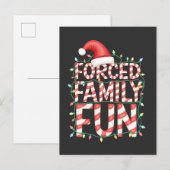 Gedwongen Familie Pret Grappige Familie Matchende  Uitnodiging Briefkaart (Voorkant / Achterkant)