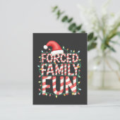 Gedwongen Familie Pret Grappige Familie Matchende  Uitnodiging Briefkaart (Staand voorkant)